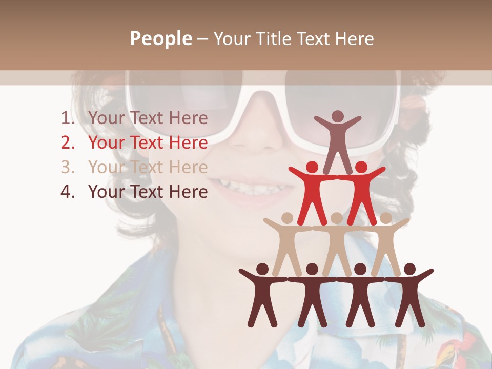 A Young Boy Wearing A Hat And Sunglasses PowerPoint Template