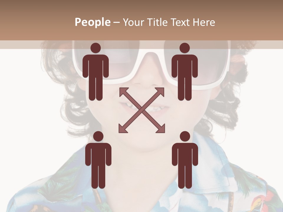 A Young Boy Wearing A Hat And Sunglasses PowerPoint Template