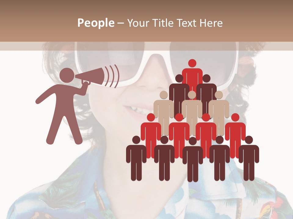 A Young Boy Wearing A Hat And Sunglasses PowerPoint Template