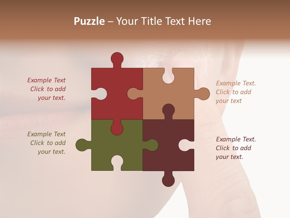 Woman Applies Moisturizer Onto Face PowerPoint Template