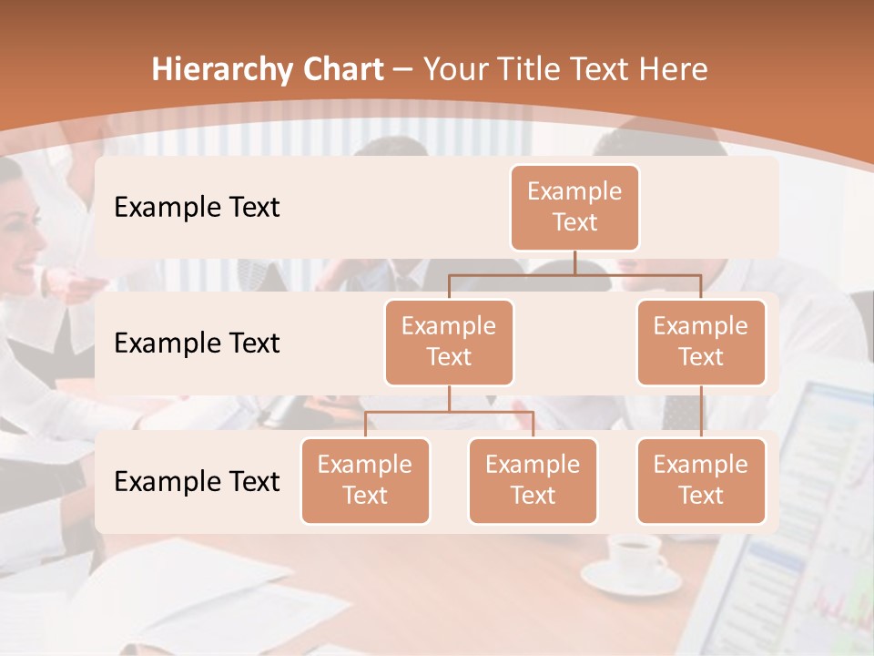 Portrait Of Four Professionals Sitting At The Table And Discussing A Business Idea In The Office PowerPoint Template