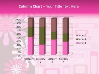Pink And Brown Rectangles And Flowers PowerPoint Template