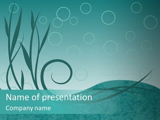 Jpeg Background Of Underwater Plants And Bubbles. PowerPoint Template