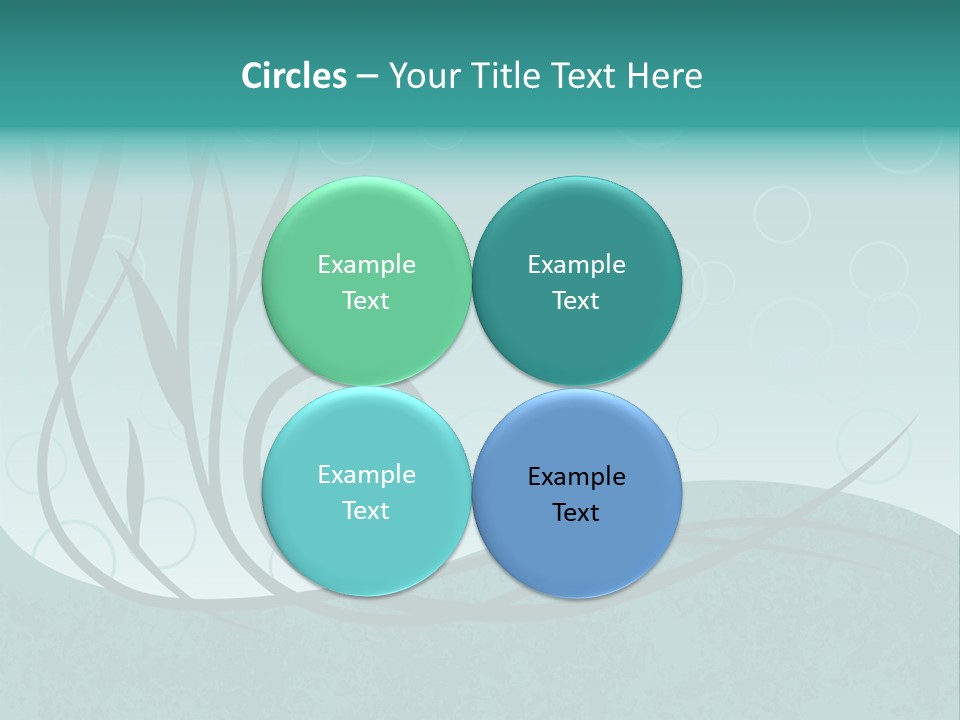 Jpeg Background Of Underwater Plants And Bubbles. PowerPoint Template