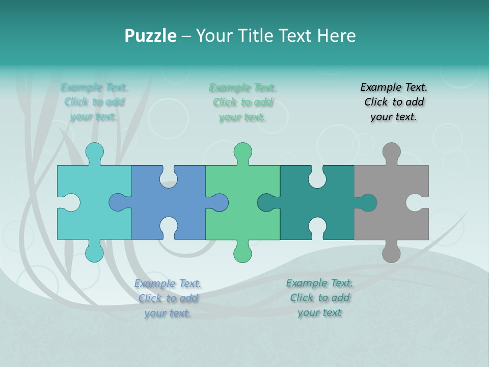 Jpeg Background Of Underwater Plants And Bubbles. PowerPoint Template