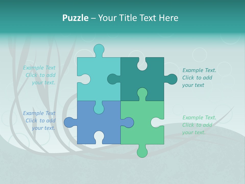 Jpeg Background Of Underwater Plants And Bubbles. PowerPoint Template