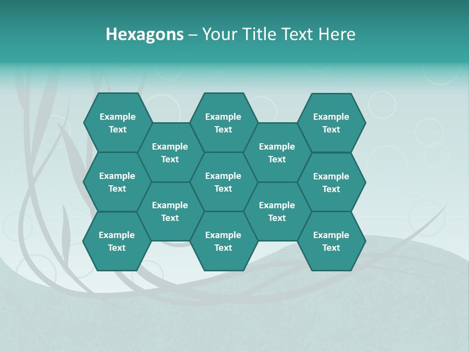 Jpeg Background Of Underwater Plants And Bubbles. PowerPoint Template