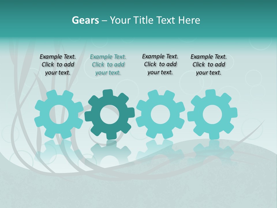 Jpeg Background Of Underwater Plants And Bubbles. PowerPoint Template