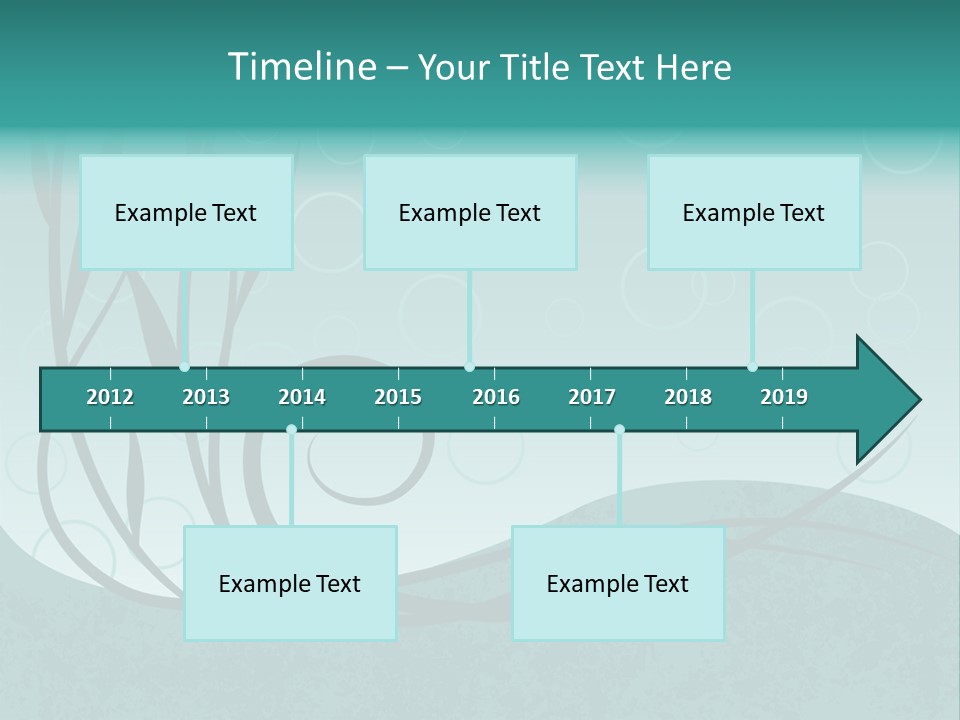 Jpeg Background Of Underwater Plants And Bubbles. PowerPoint Template