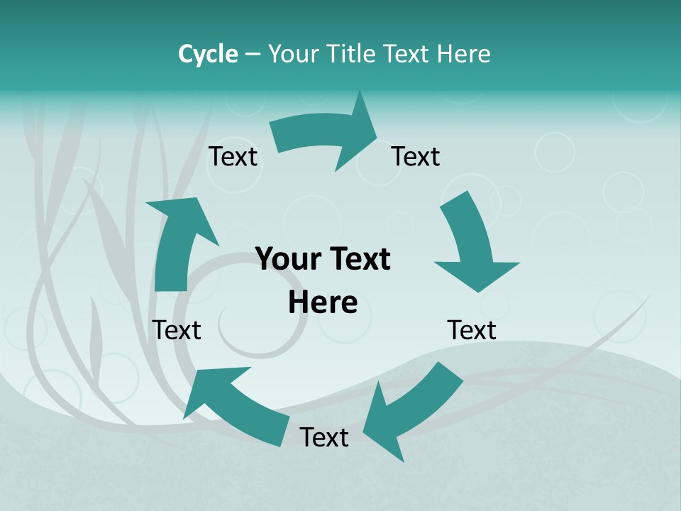 Jpeg Background Of Underwater Plants And Bubbles. PowerPoint Template