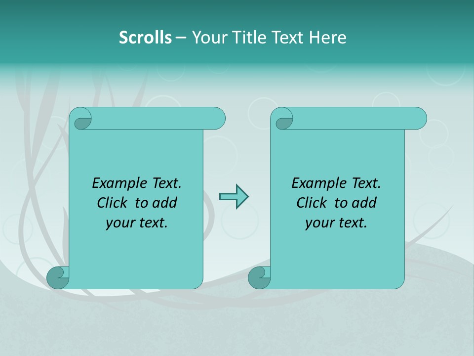 Jpeg Background Of Underwater Plants And Bubbles. PowerPoint Template