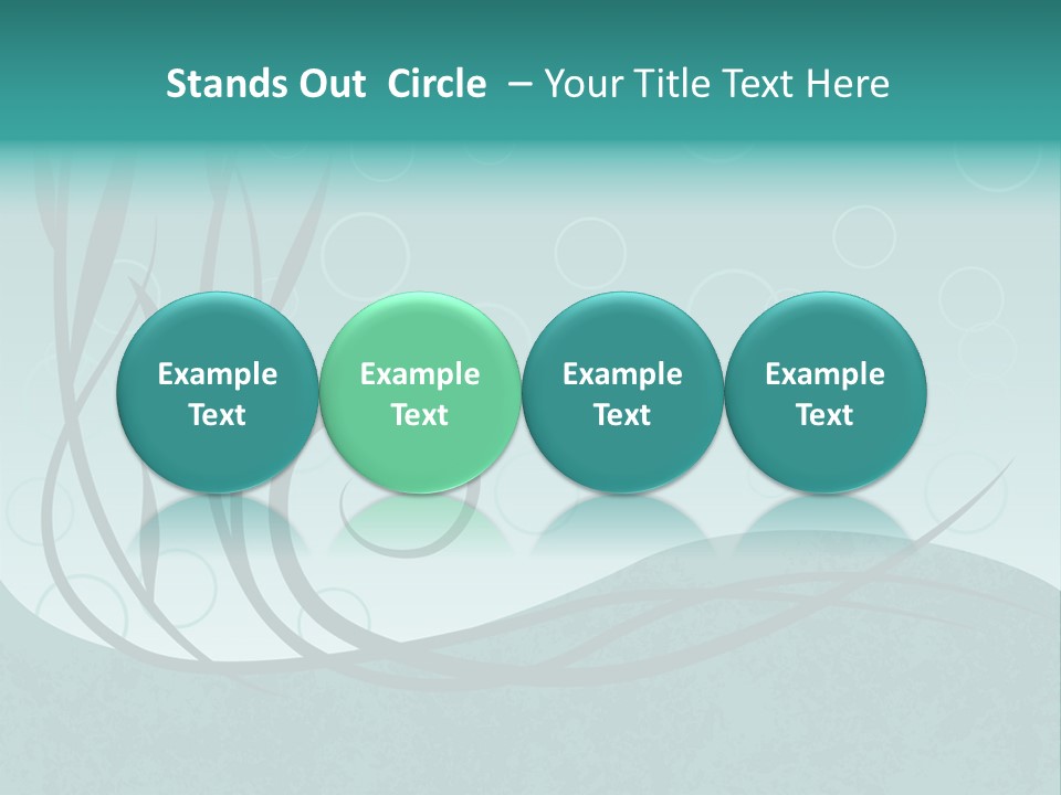 Jpeg Background Of Underwater Plants And Bubbles. PowerPoint Template