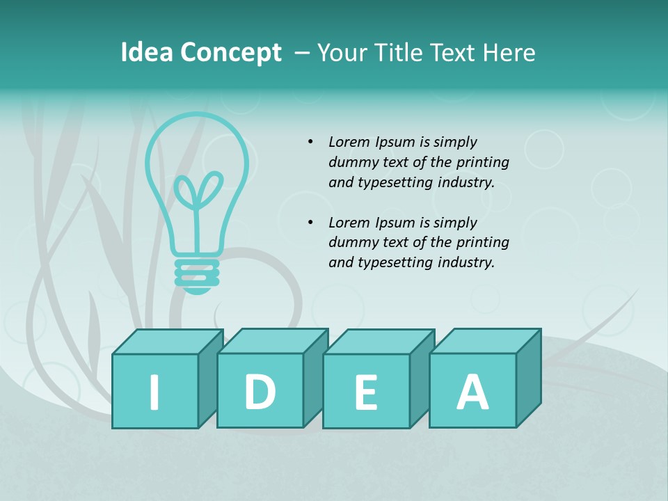 Jpeg Background Of Underwater Plants And Bubbles. PowerPoint Template