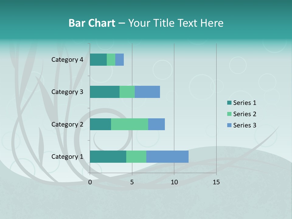 Jpeg Background Of Underwater Plants And Bubbles. PowerPoint Template
