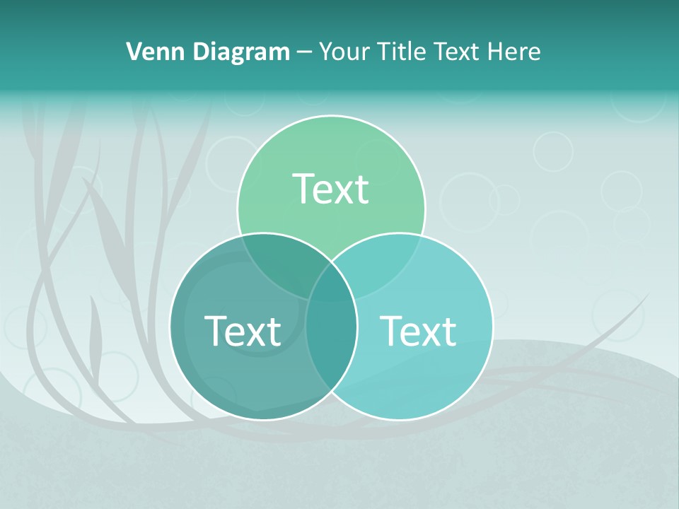 Jpeg Background Of Underwater Plants And Bubbles. PowerPoint Template