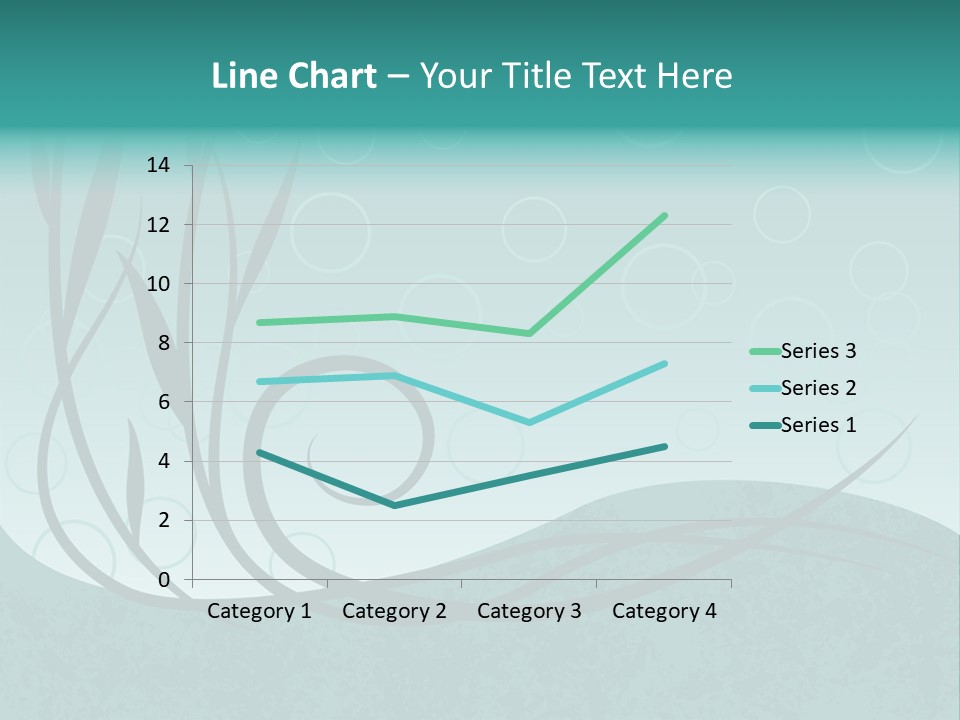 Jpeg Background Of Underwater Plants And Bubbles. PowerPoint Template