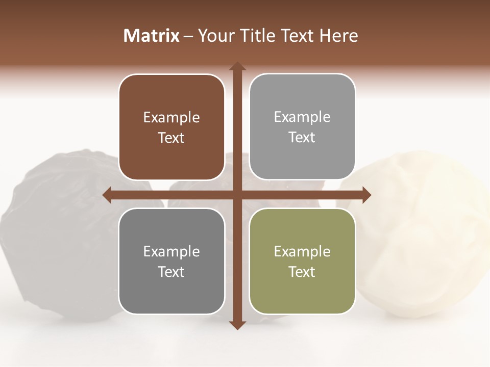 Chocolate Truffles On White PowerPoint Template