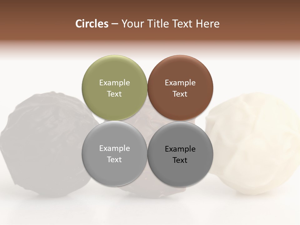 Chocolate Truffles On White PowerPoint Template