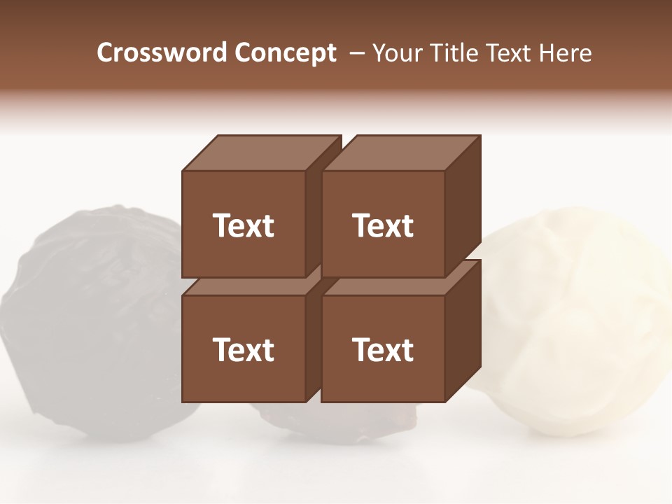 Chocolate Truffles On White PowerPoint Template