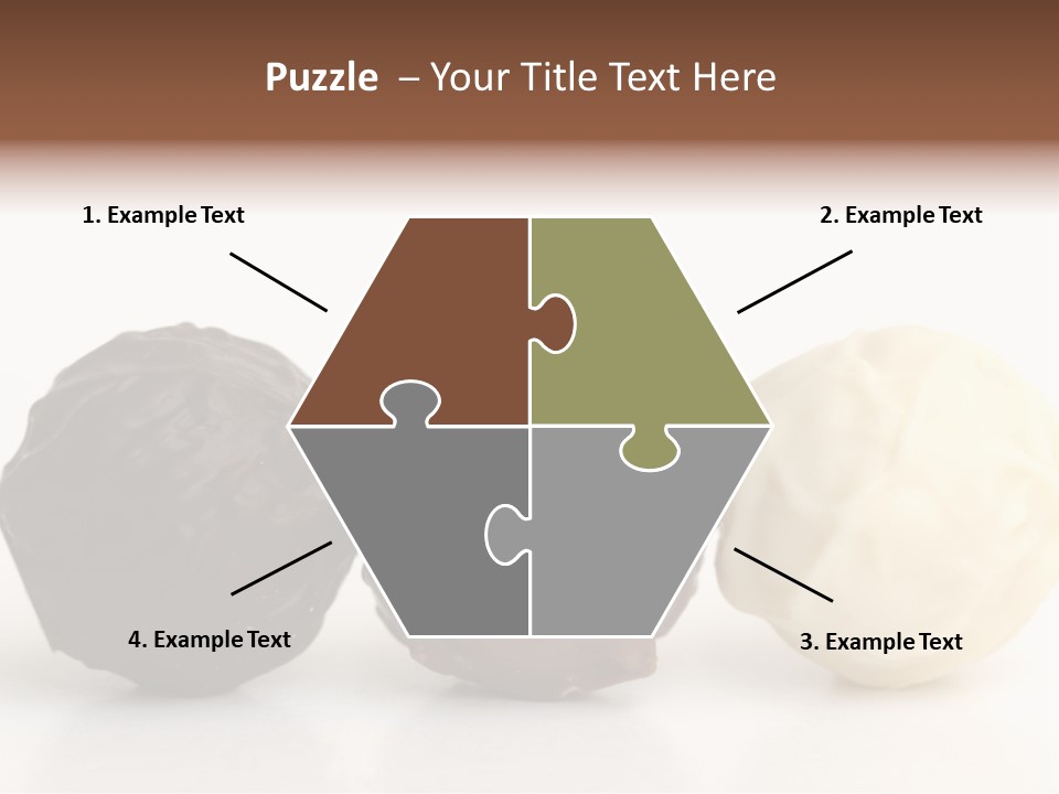 Chocolate Truffles On White PowerPoint Template