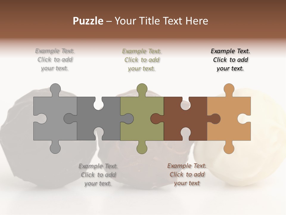 Chocolate Truffles On White PowerPoint Template