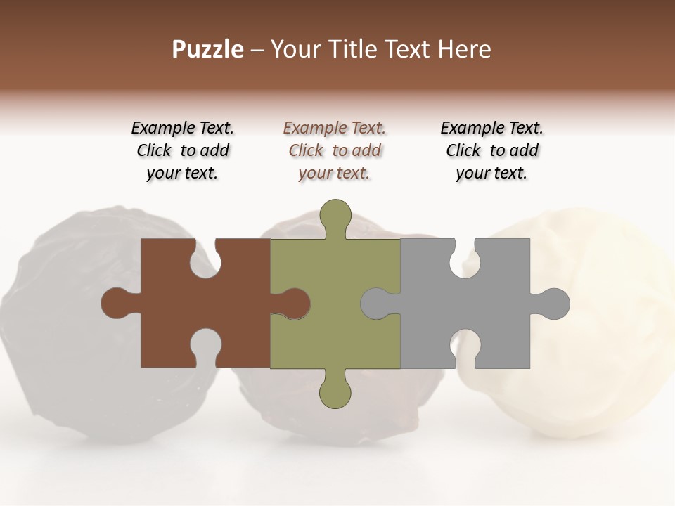 Chocolate Truffles On White PowerPoint Template