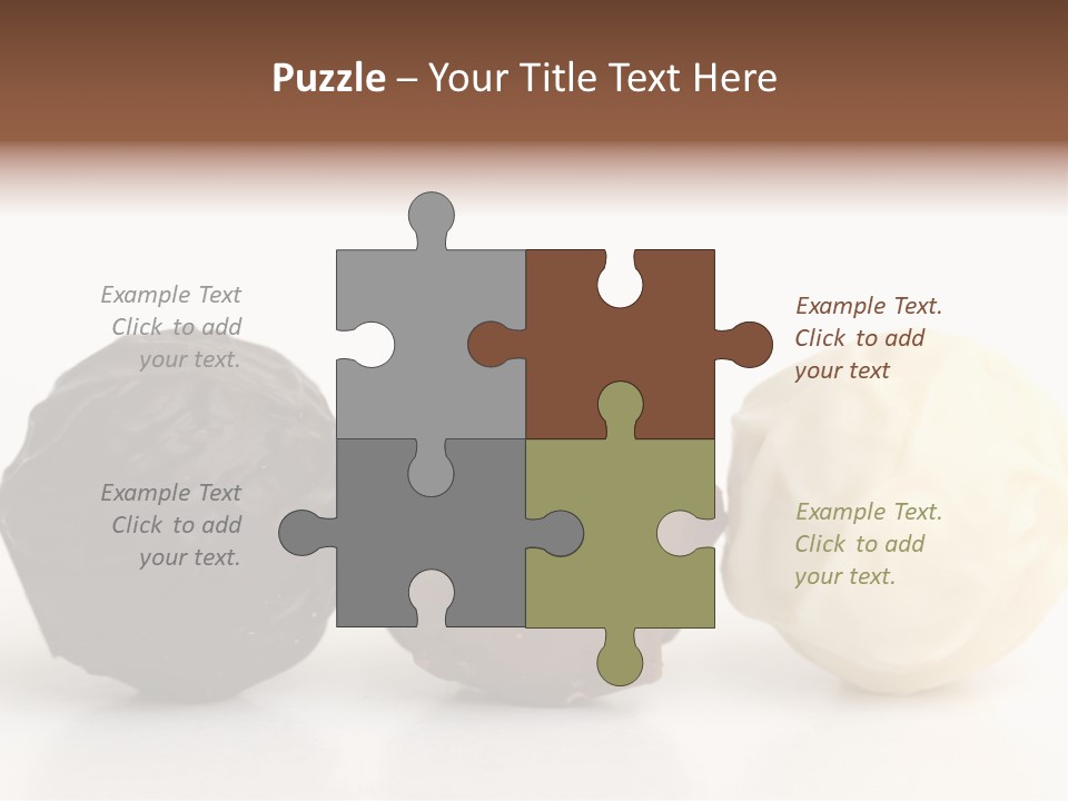 Chocolate Truffles On White PowerPoint Template