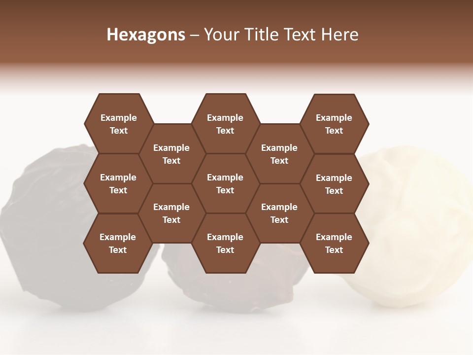 Chocolate Truffles On White PowerPoint Template