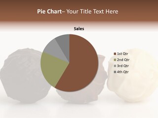 Chocolate Truffles On White PowerPoint Template