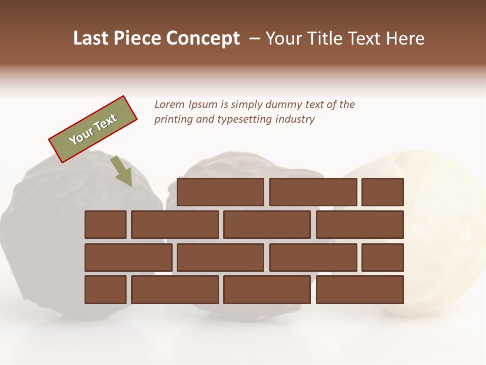 Chocolate Truffles On White PowerPoint Template