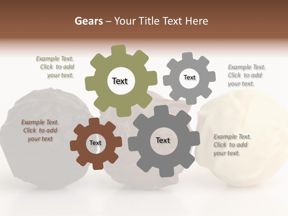 Chocolate Truffles On White PowerPoint Template