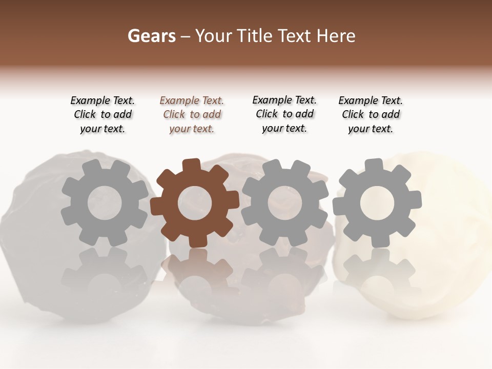 Chocolate Truffles On White PowerPoint Template