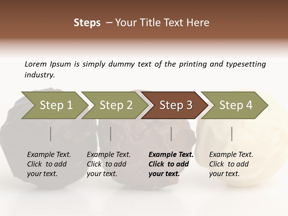 Chocolate Truffles On White PowerPoint Template