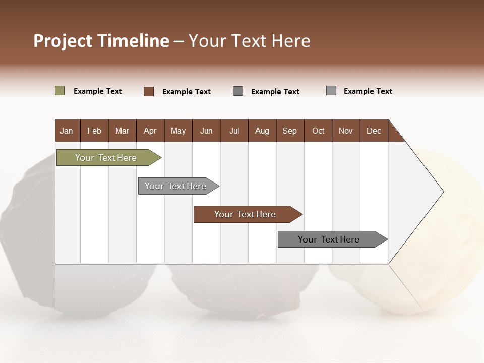 Chocolate Truffles On White PowerPoint Template