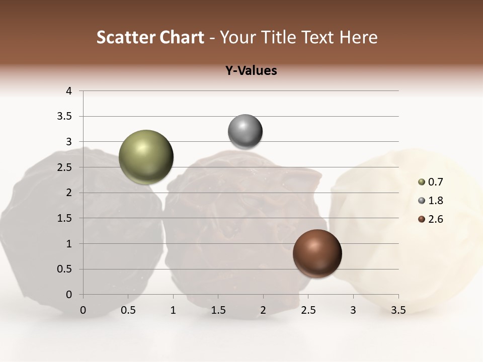 Chocolate Truffles On White PowerPoint Template