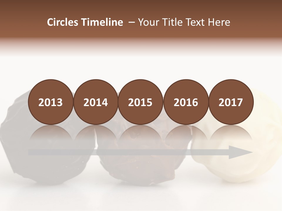Chocolate Truffles On White PowerPoint Template