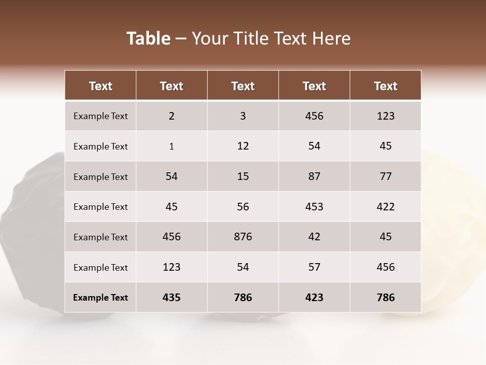 Chocolate Truffles On White PowerPoint Template