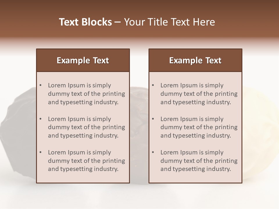Chocolate Truffles On White PowerPoint Template