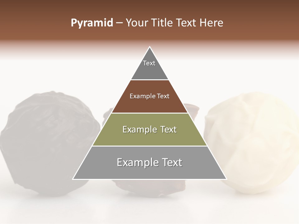 Chocolate Truffles On White PowerPoint Template