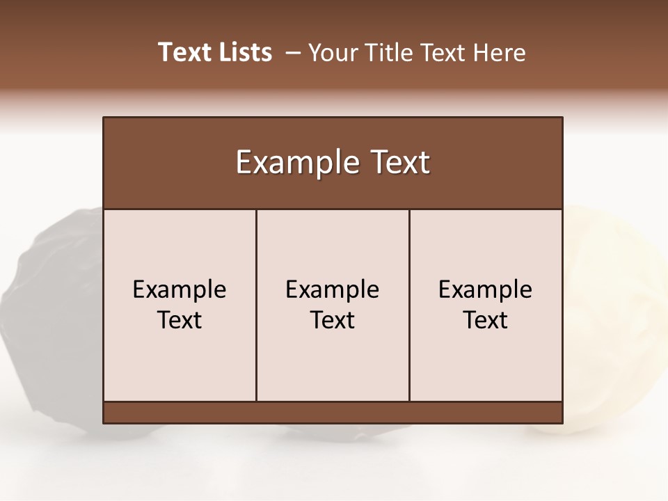Chocolate Truffles On White PowerPoint Template