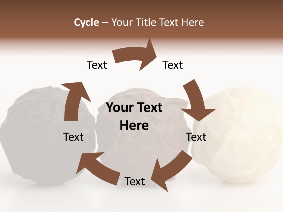 Chocolate Truffles On White PowerPoint Template