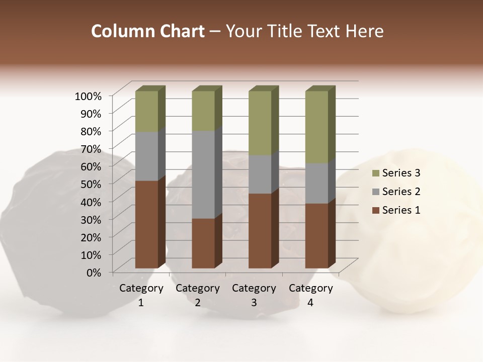 Chocolate Truffles On White PowerPoint Template