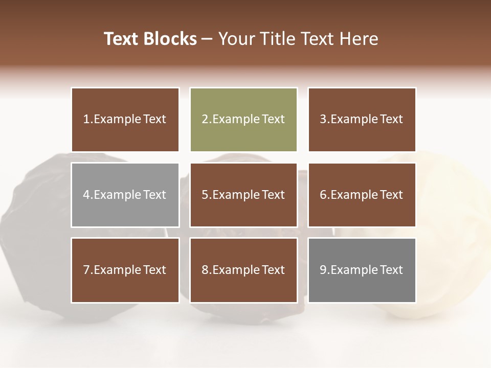 Chocolate Truffles On White PowerPoint Template