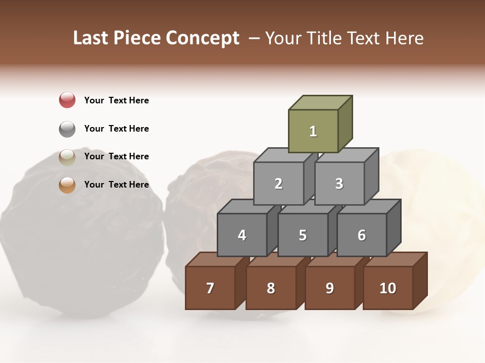 Chocolate Truffles On White PowerPoint Template