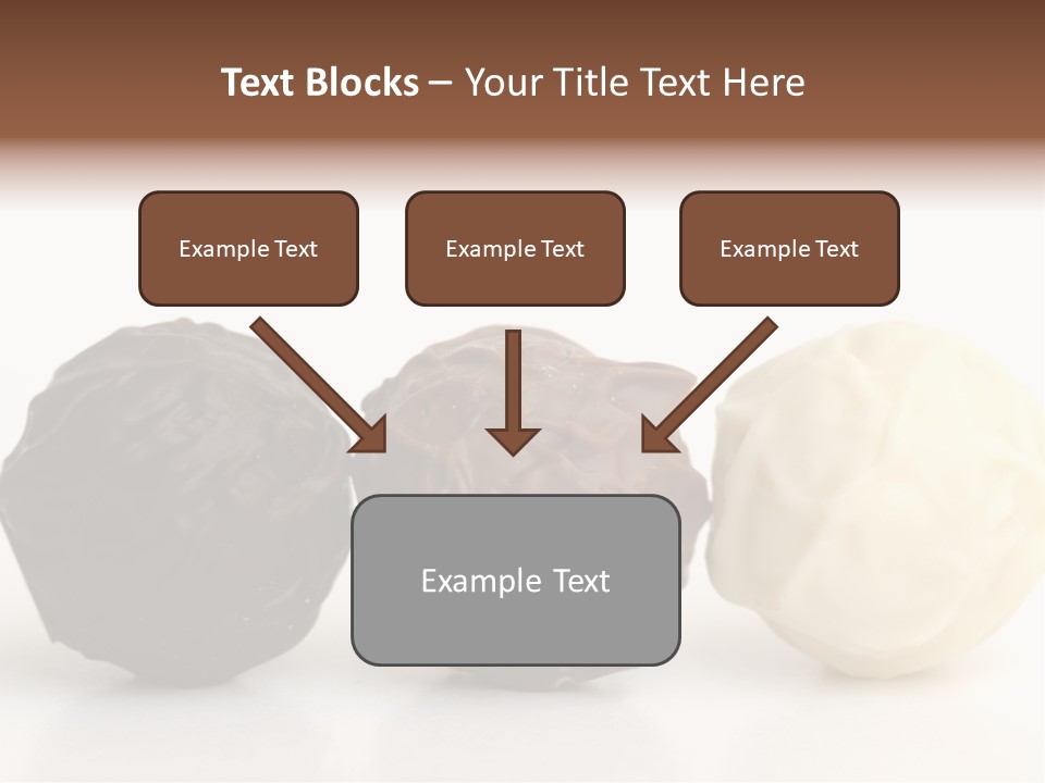 Chocolate Truffles On White PowerPoint Template