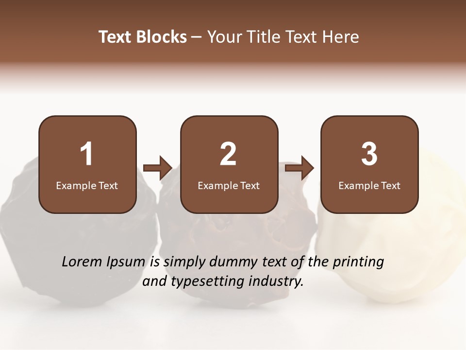 Chocolate Truffles On White PowerPoint Template