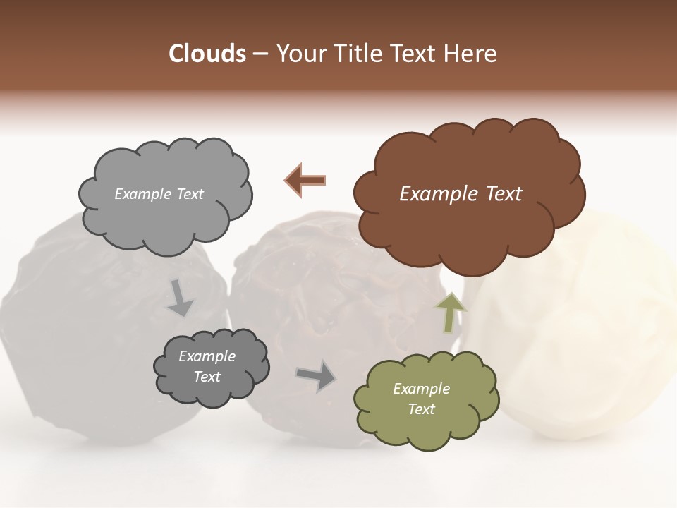 Chocolate Truffles On White PowerPoint Template