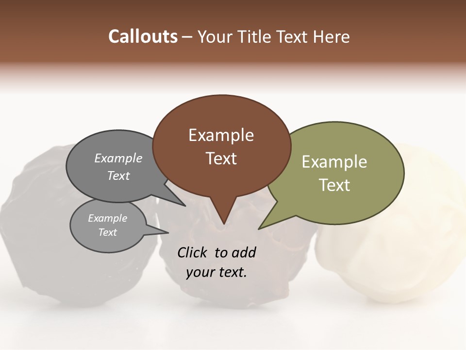 Chocolate Truffles On White PowerPoint Template