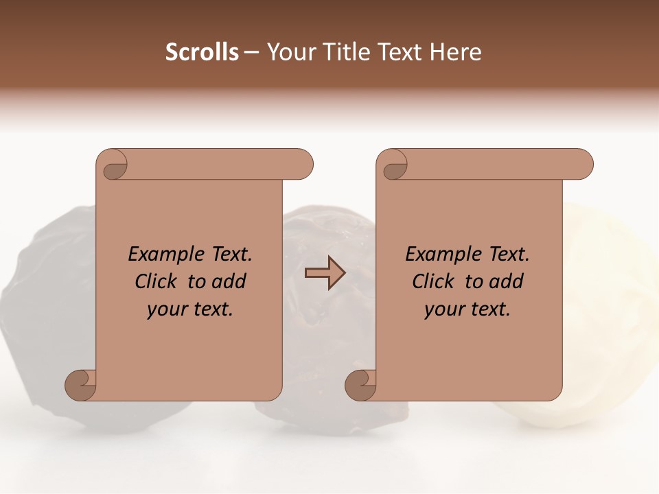 Chocolate Truffles On White PowerPoint Template