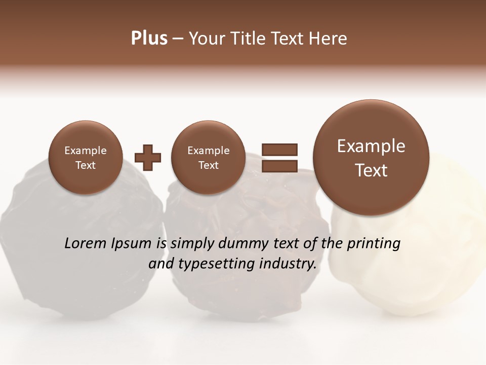 Chocolate Truffles On White PowerPoint Template